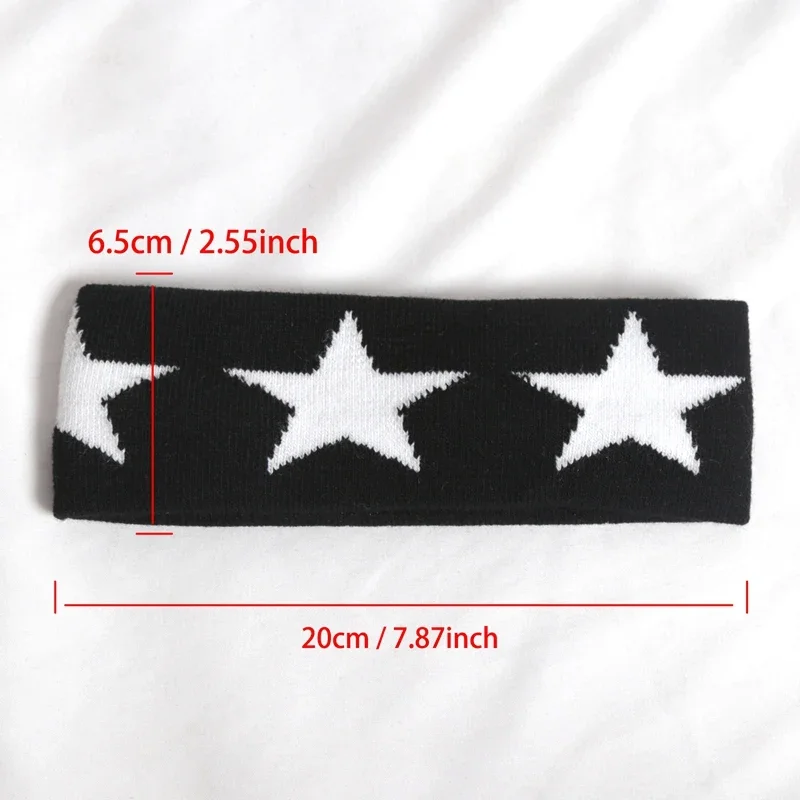 Elastic Pentagram Hair Bands Women Men Hairband Running Fitness Yoga Headbands Girls Head Hair Band Outdoor Sports Accessories