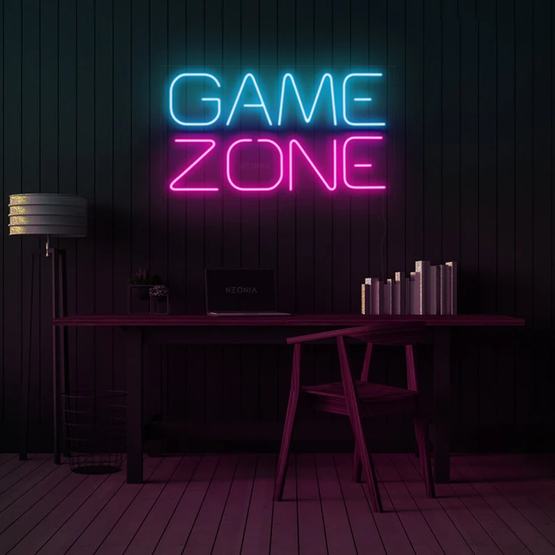 GAME ON Neon Schild - LED Wanddekoration Für Gamer Zimmer