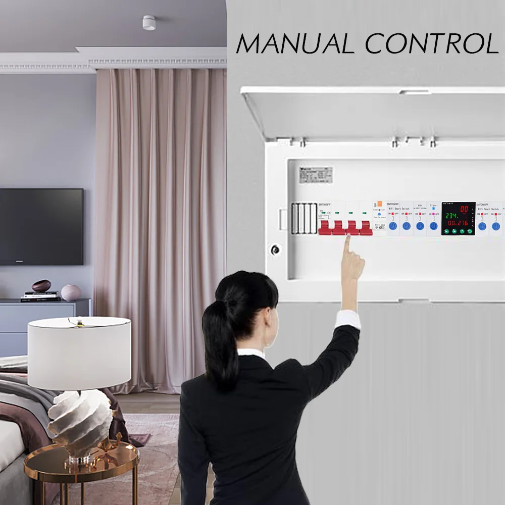 Tuya Smart WiFi RS485 4P MCB Breaker Prepaid Meter Timer Switch Voltage Current