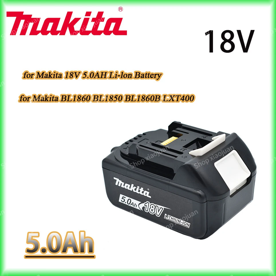 

Makita 100% original 18V 5.0Ah rechargeable power tool battery With LED lithium ion replacement LXT BL1860B BL1860 BL1850