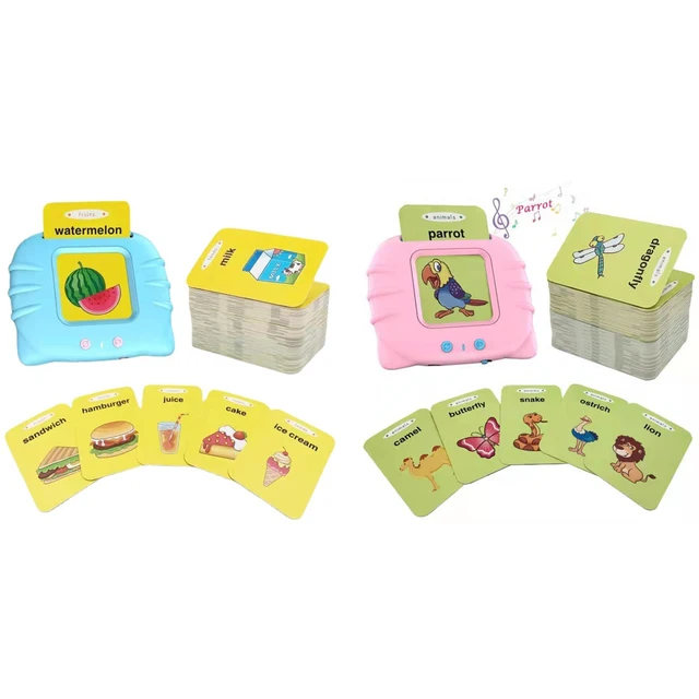 Kids Electronic Cognitive Cards Talking Flash Cards Audio Books Flashcards Early Education Learn English Words Study Toys Game 1