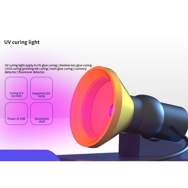 

Portable UV Glue Curing Lamp Ultraviolet 10W USB LED Purple Light LED Lamp BeadSupport Plug & for Play for Repairing Pho