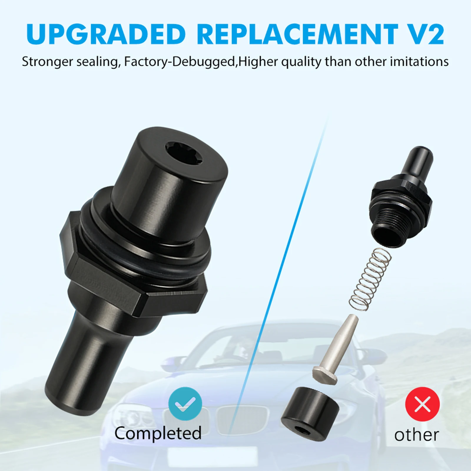 PCV Valve + Cap Cover Aluminum Kit For BMW N54 E90 E91 E92 E82 E88 E89 E60 E61 E71 N54 Twin Turbo Engines
