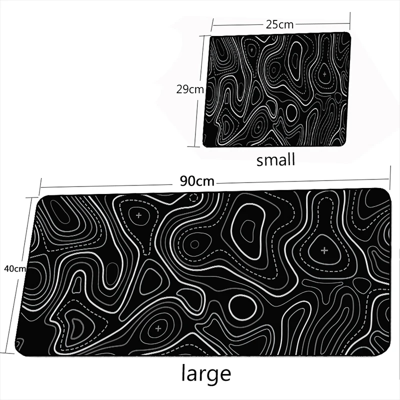 Tapete de Borracha 900x400 do Rato da Esteira do Rato dos Mousepads Brancos Pretos da Empresa do Rato do Jogo do Mapa do Contorno - Imagem 5