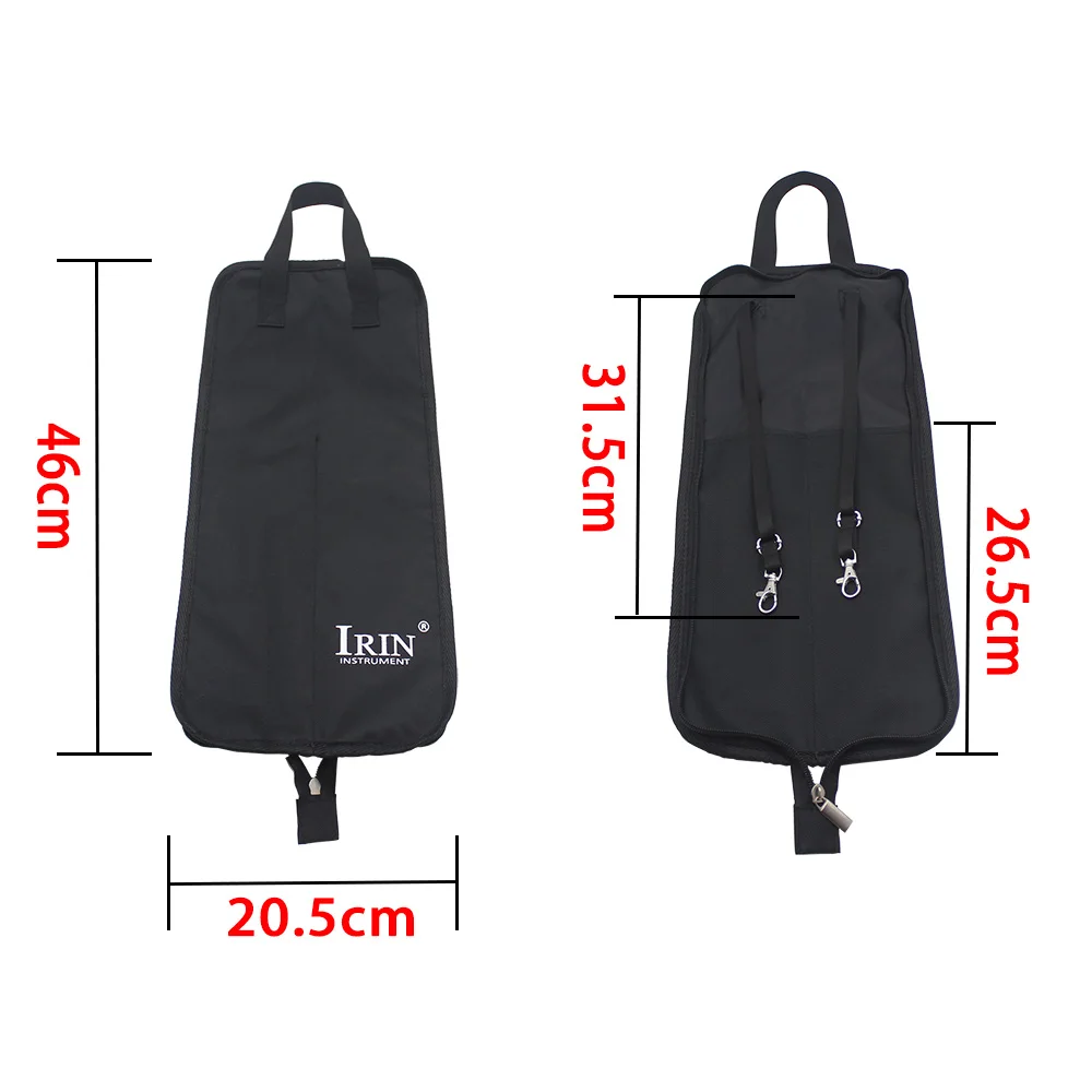 Drumstick Bag Water-resistant Portable Storage 600D Carrying Strap Drum Percussion Accessories