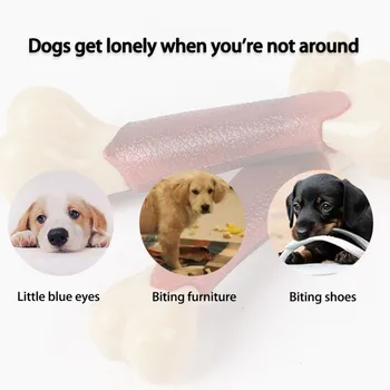 Dog Chew Toys For Aggressive Chewers Real Beef Flavor Durable Dog Teething Chew Toys Bones For Large/Medium/Small Puppies 6