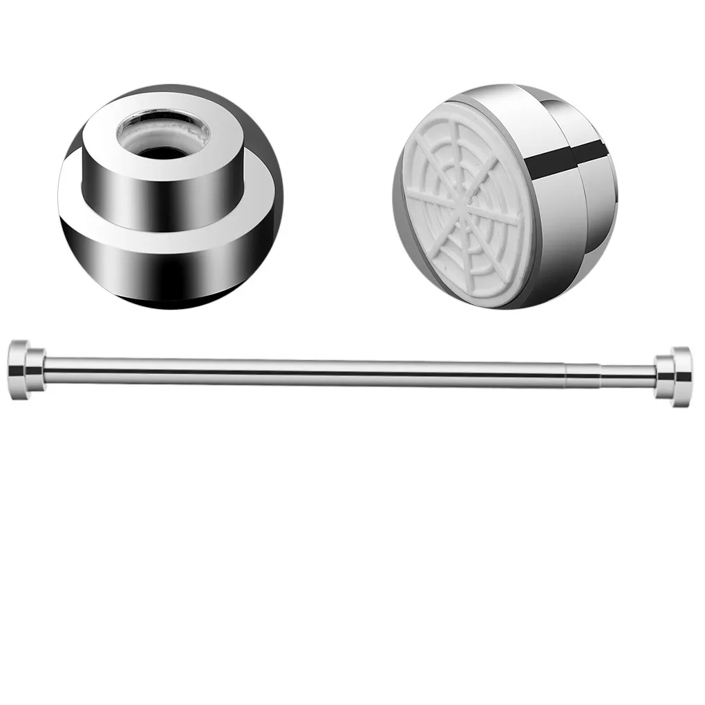 Stainless Steel Telescopic Shower Curtain Rod No Drilling Bathroom Adjustable Hanging Bath Rod 80cm