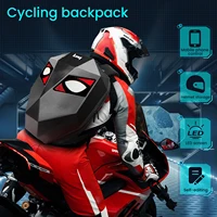 Sac à dos pour moto, coque rigide 3D, écran LED programmable, sac pour ordinateur portable imperméable avec compartiment pour casque, commande Bluetooth 2