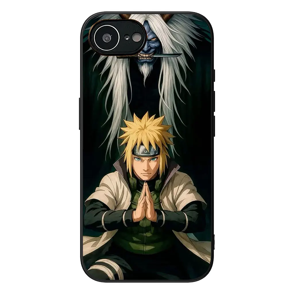 Naruto Themed Phone Case Featuring Namikaze Minato and Kakashi