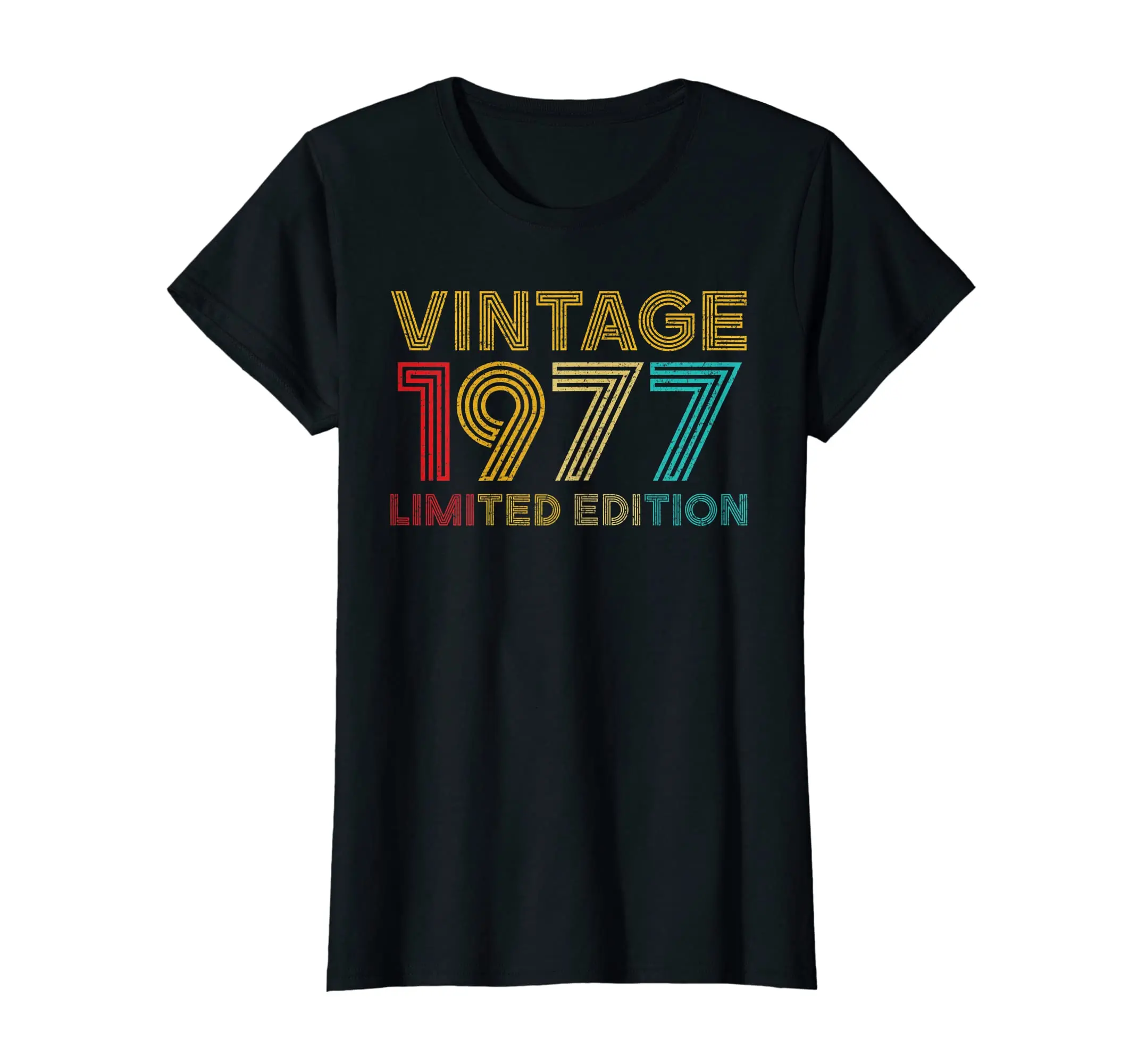 

100% Cotton Women Lady Girl 46 Years Old Vintage 1977 Limited Edition 46th Birthday T-Shirt