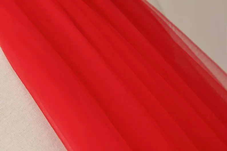 Red Soft Wedding Veil Long Plain Edge Bridal Veil White Bridal White Wedding Soft Two Layers