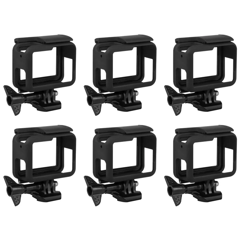 

6X рамка для GoPro Hero (2018) / 6 / 5 защитная оболочка для корпуса Аксессуары для фотографий (черный)