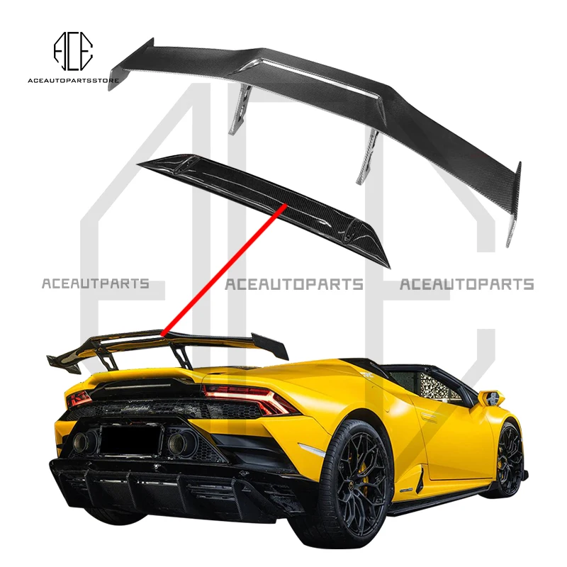 

Dry Carbon Fiber Rear Spoiler Wing For Lamborghini Huracan EVO