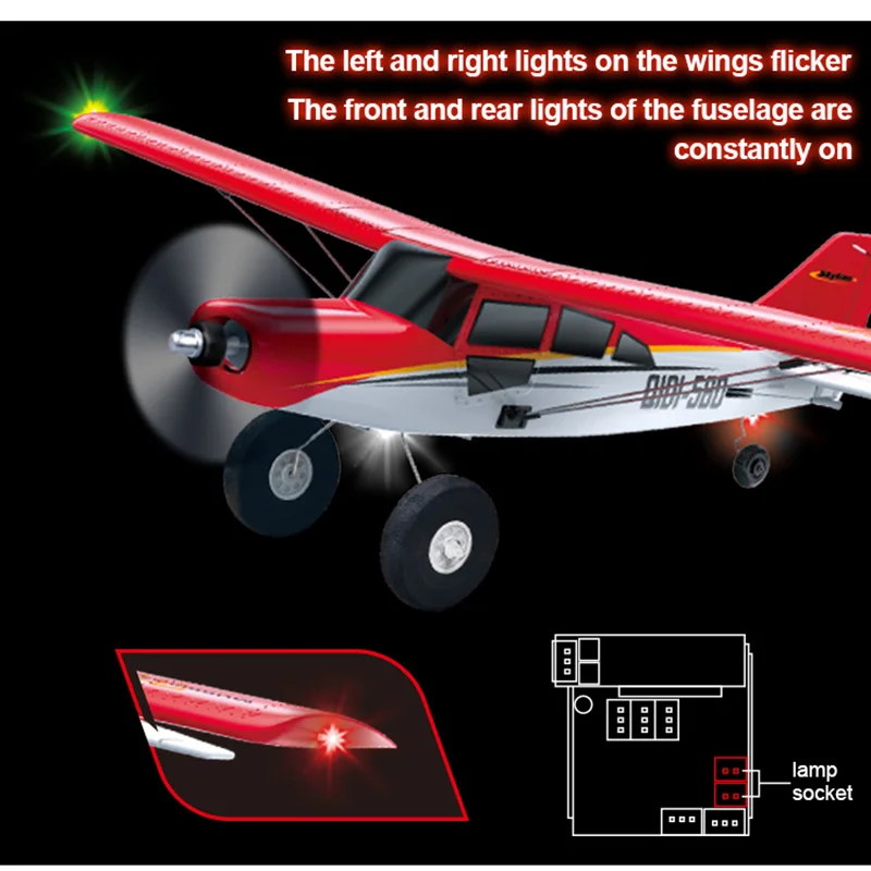 M7 QIDI-560 D RC Airplane 510mm Wingspan One-Key Stunt with 6-Axis Gyro Wind Resistant Flight Control RTF Aircraft 2