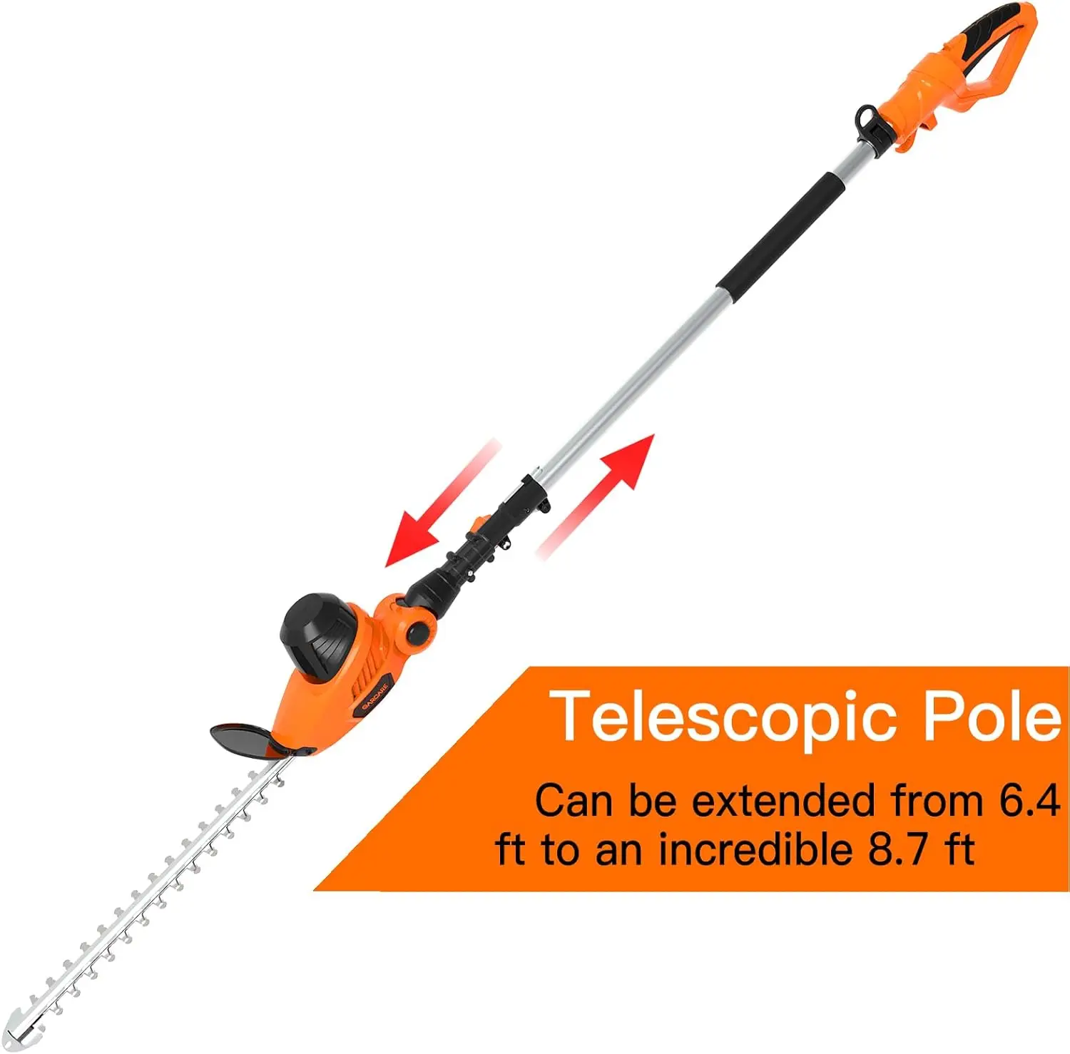 Electric Hedge Trimmers, Corded 4.8A Pole Hedge Trimmer Set with 18 inch Laser Cut Blade