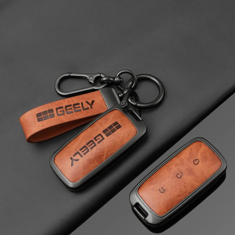 자동차 키 커버 아연 합금 쉘 지리 갤럭시 EX5 E5 L6 L7 EMI NO.1 프로톤 E.MAS 7 5 E8 스타리 8 시티레이 키체인 액세서리