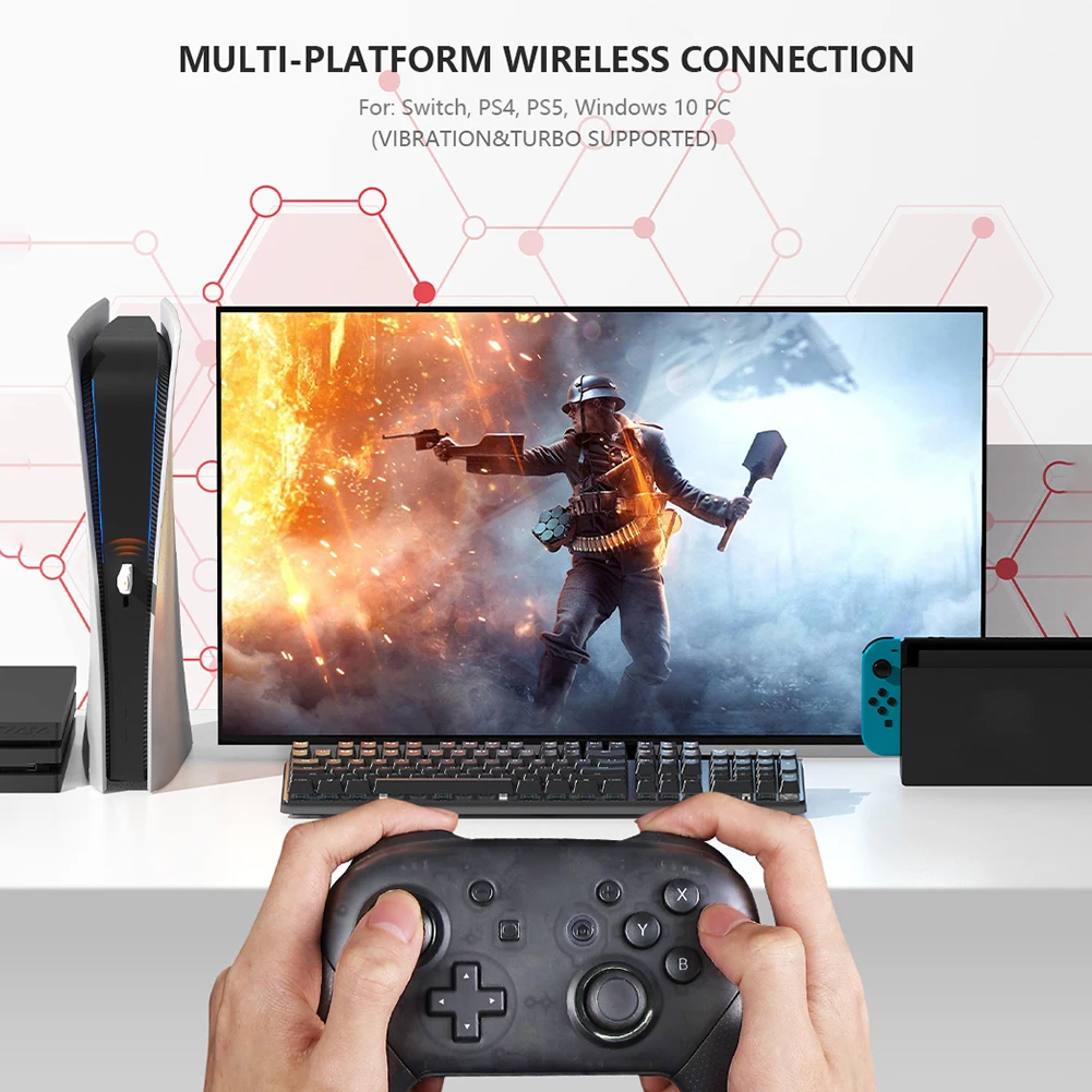 BIGBIG WON R100 Pro R90 USB Wireless Adapter for Switch PS4/PS5 XBOX Gamepad Controller