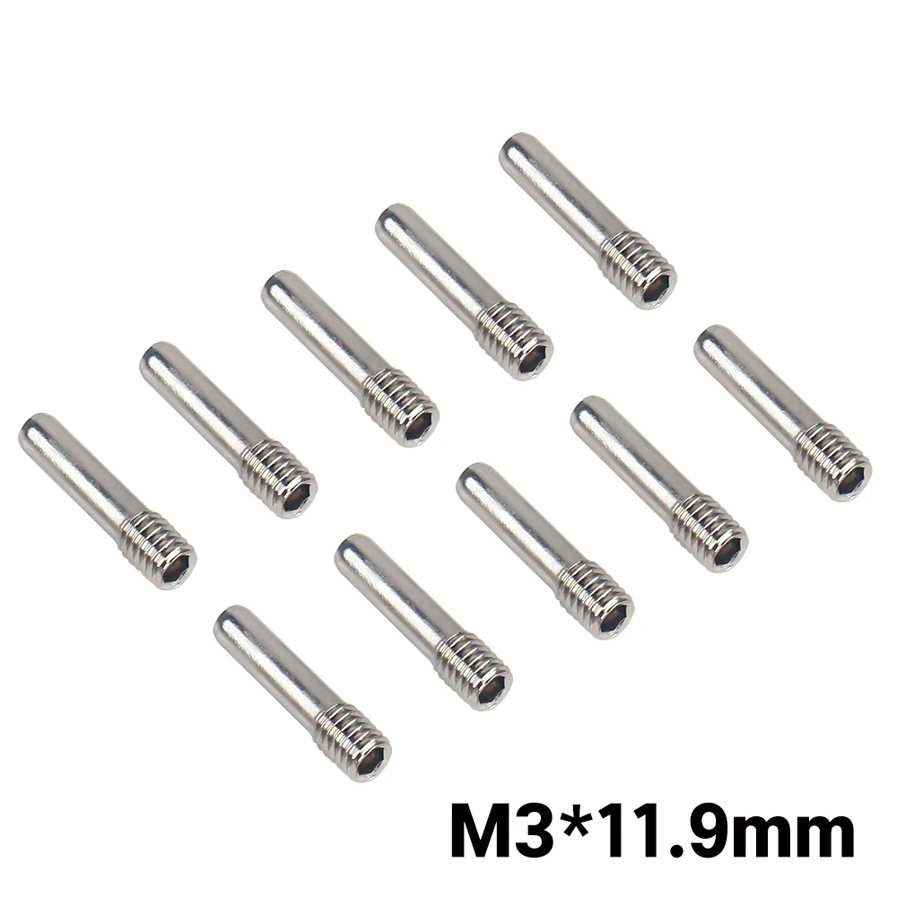 INJORA 10Pcs 스테인레스 스틸 M3 M4 1/10 RC 자동차 크롤러 용 헤드리스 육각 드라이브 샤프트 나사 핀