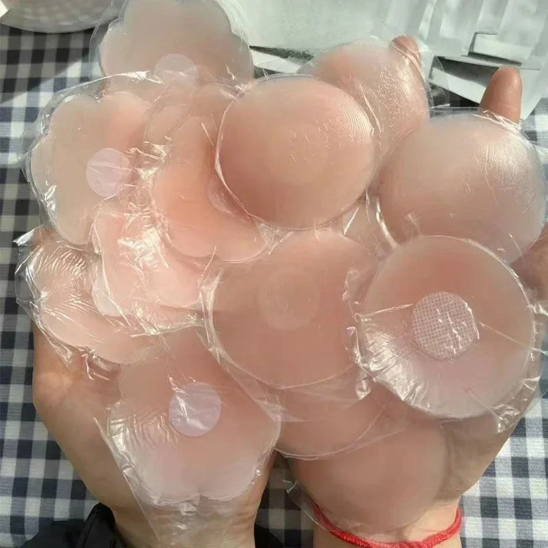 2-10PCS Silicone Nipple Cover Women Reusable Breast Lingerie Bra Sticker Invisible Petal Lift Up Adhesive Pads Chest Pasties women lingerie silicone breast patch silicone nipple cover sticky bra breast nipple covers invisible stick on bra breast sticker silicone adhesive bra
