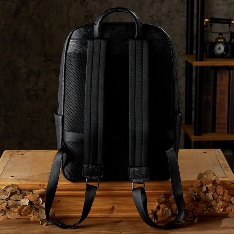 Fashion Genuine Leather Backpack Men Alligator Pattern Cowhide Leather Knapsack High  Quality Rucksack Large Space Laptop Bag