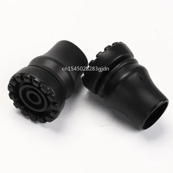 고무 패드 캡 미끄럼 방지 워킹 스틱 목발 지팡이 바닥 패드 커버, 보호대 등산 하이킹 폴 팁, 2 개