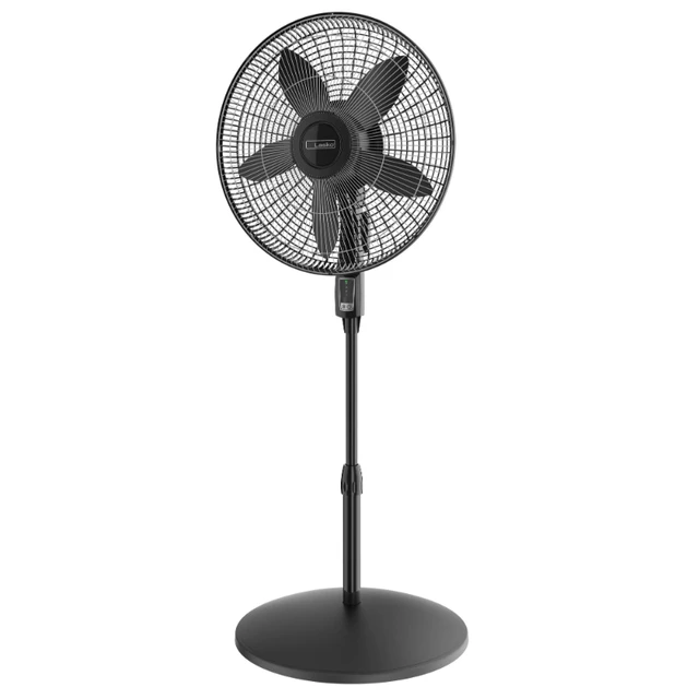 Lasko 18 Oscillating 4-Speed Large Room Pedestal Fan with Remote Control,  S18605, Black electric fan