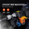 VEVOR 1400W Demolition Jack Hammer Electric Jackhammer Heavy Duty 2900 BPM Concrete Breaker 2pcs Chisels Bits Chipping 4