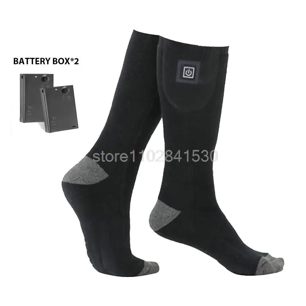 Heating Socks With Battery Box Rechargeable Anti-Cold Men Thermal