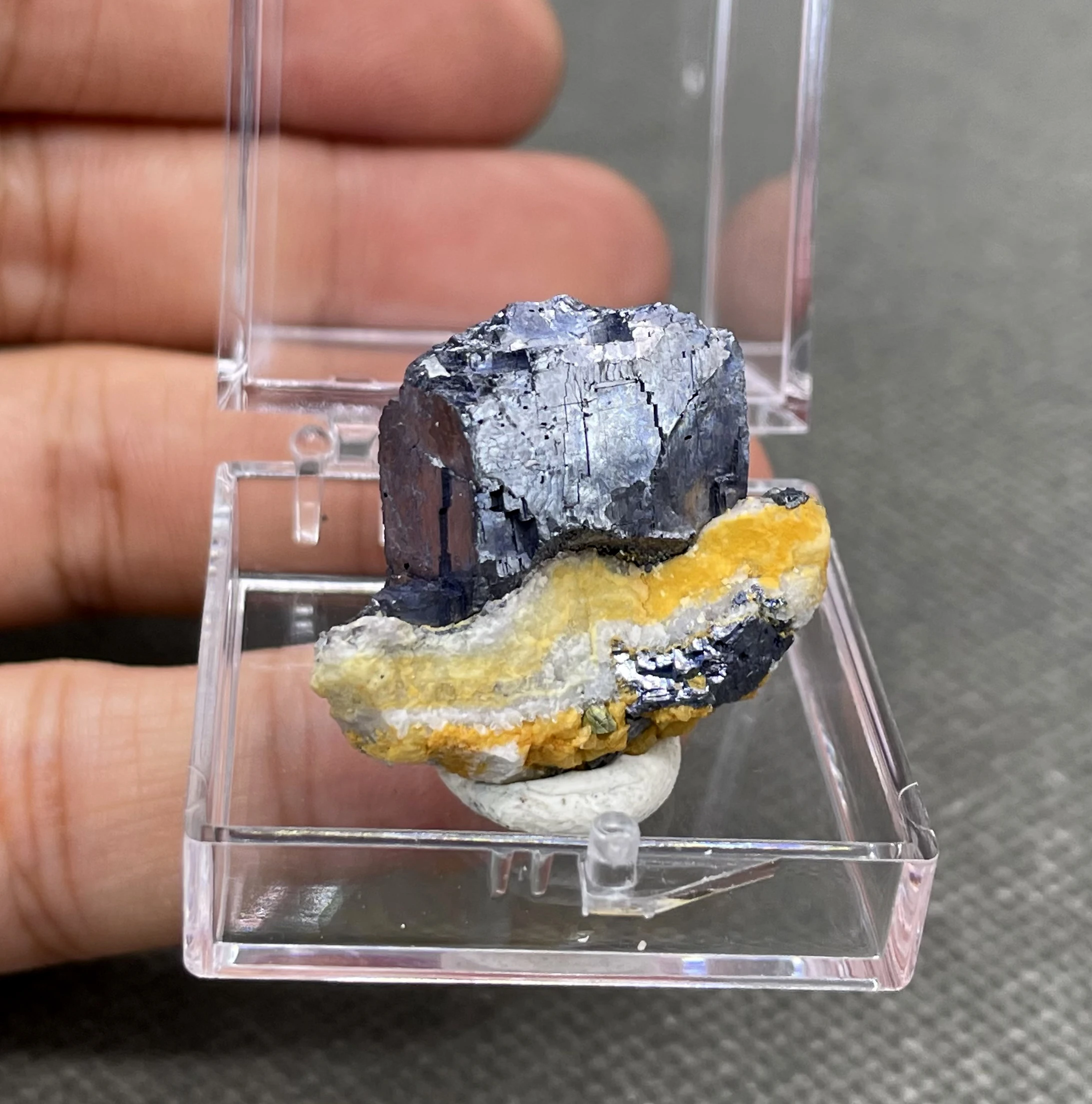 Natural rare Galena mineral specimens + box size 3.4 cm + healing quartz crystals and stones rock gemstone 5