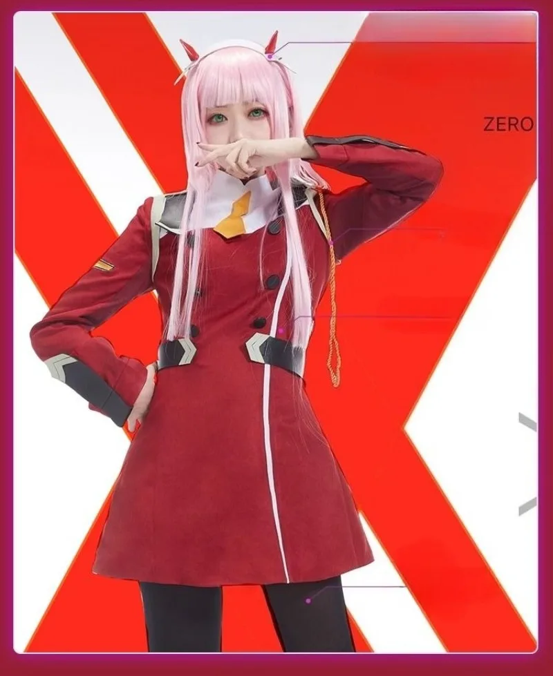 DARLING in the FRANXX Zero Two Red Uniform Cosplay Costume