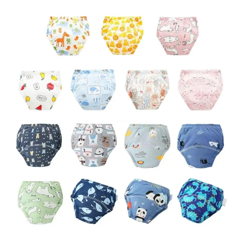 

Baby Nappy Pants Reusable Toddler Underwear Washable Urine Absorb Pants Cute Infant Cloth Diaper Training Pants /