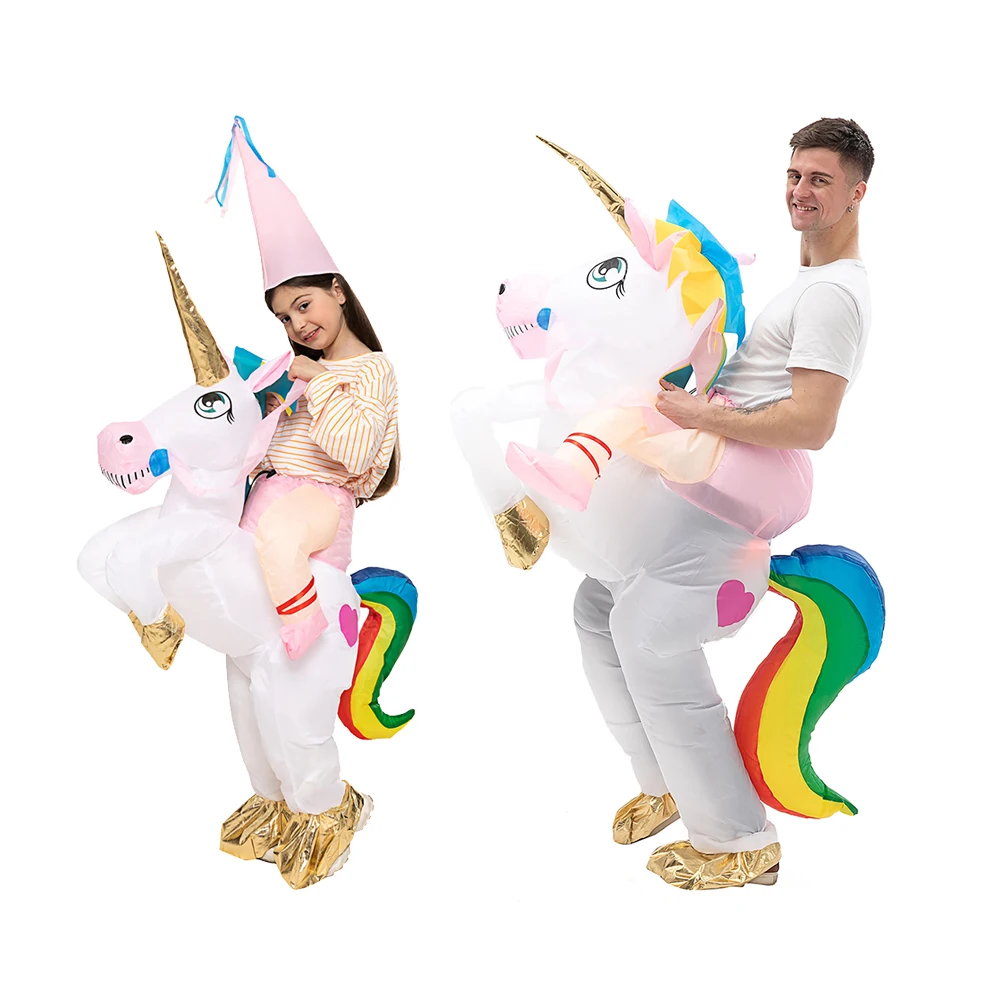 

Seven Colors Unicorn Inflatable Costume Halloween Party Cosplay Costumes Party Dress Up For Easter Christmas Adults Kids