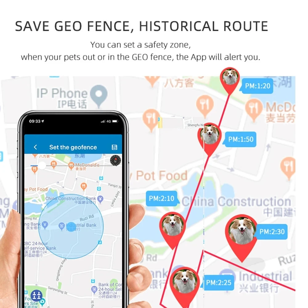TKSTAR TK911 Pet GPS Tracker 2G GSM GPRS Locator Mini Pets Cat Dog Collar Tracking Device With Life Time Free Web APP Waterproof