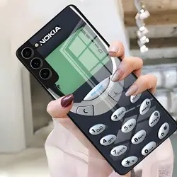 Retro Shockproof Glass Phone Case with Enhanced Protection - Samsung A54 (Black1)