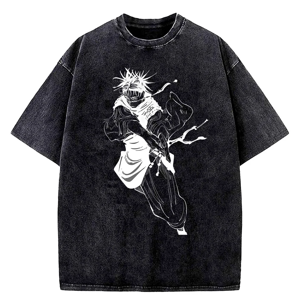 Jujutsu Kaisen Gojo Satoru Vintage Graphic Cotton T-Shirt - Unisex Short Sleeve Tee