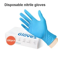 100Pcs(1box)Nitrile Exam Gloves Latex-Free & Powder-Free Non-Sterile Food Safe Cleaning Disposable Glove 1