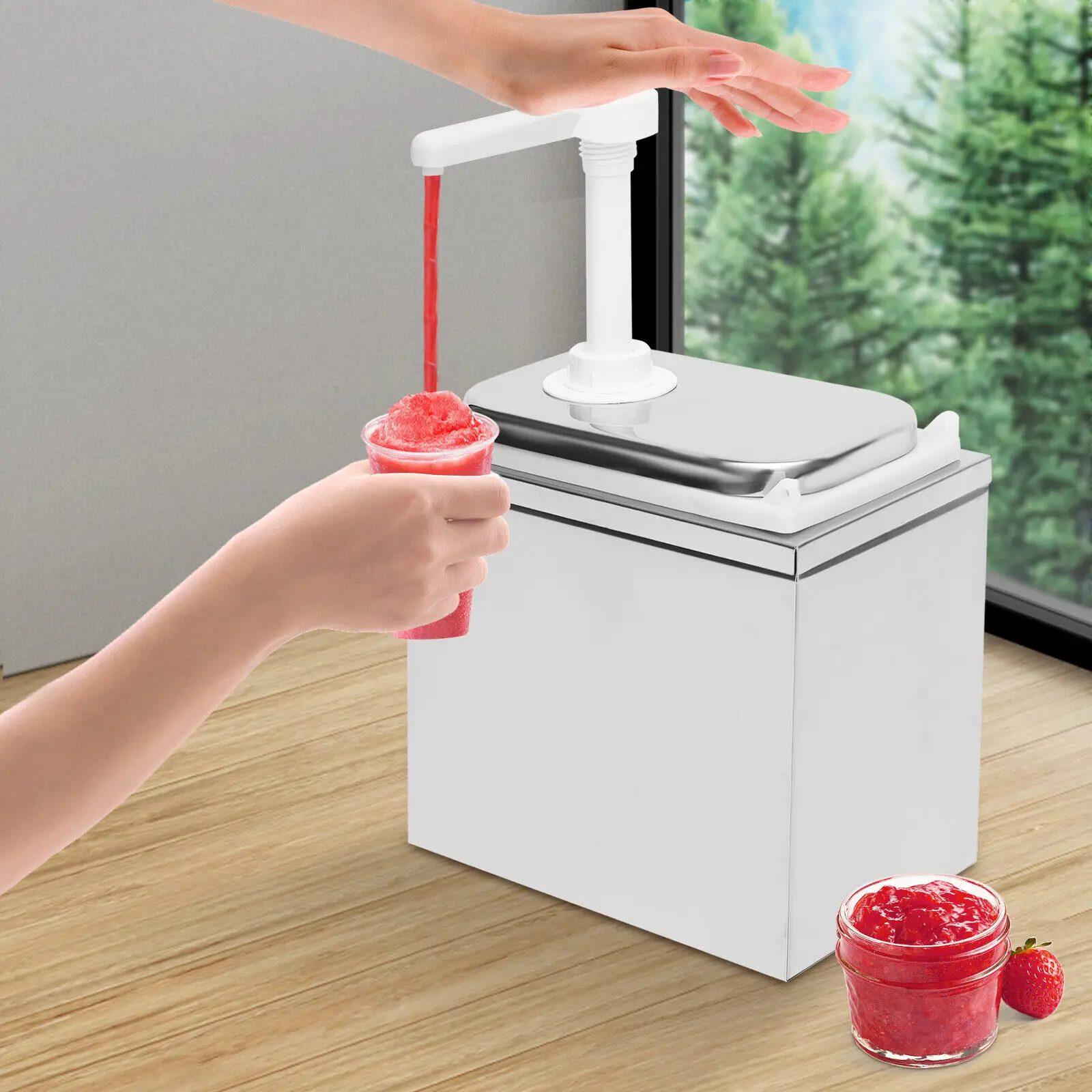 Fudge & Nacho Cheese Sauce Pump Dispenser-Commercial 2-8L Capacity (US Model)