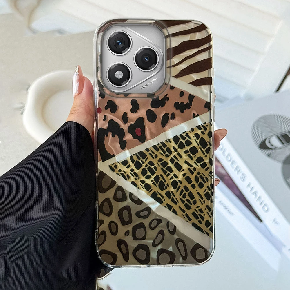 Leopard Print Water Wave Texture Silicone Phone Case Cover