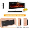 Electric Fireplace 60 Inches, Floating Wall Faux Fireplace Electric with Realistic Flames Ultra-Thin Fire Place Heater 3
