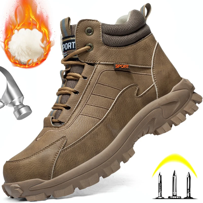 Winter-Safety-Boots-Men-Steel-Toe-Work-Shoes-Indestructible-Hiking-Work ...