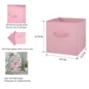 Collapsible Cube Fabric Storage Bins (10.5" x 10.5"), 6 Pack, Pink Puff 3