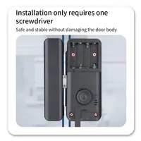 มัลติฟังก์ชั่นสมาร์ทประตูกระจกล็อคอิเล็กทรอนิกส์หลัก Biometric ลายนิ้วมือ Tuya App คีย์ไฟฟ้า Smart Life ประตูดิจิตอลล็อค 3