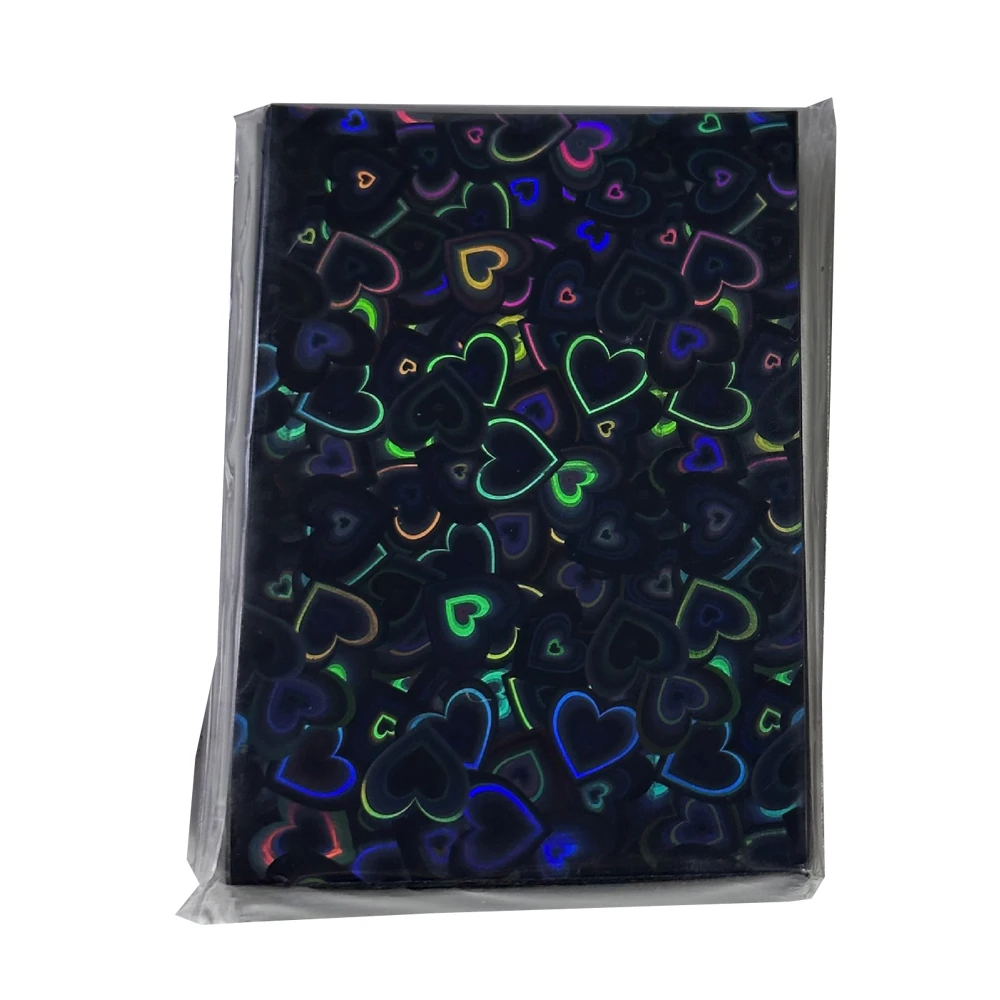 50Pcs/Pack Glittery Colored Idol Toploader Card Photocard Sleeves Love Heart Photo Cards Protective Case Storage Pack