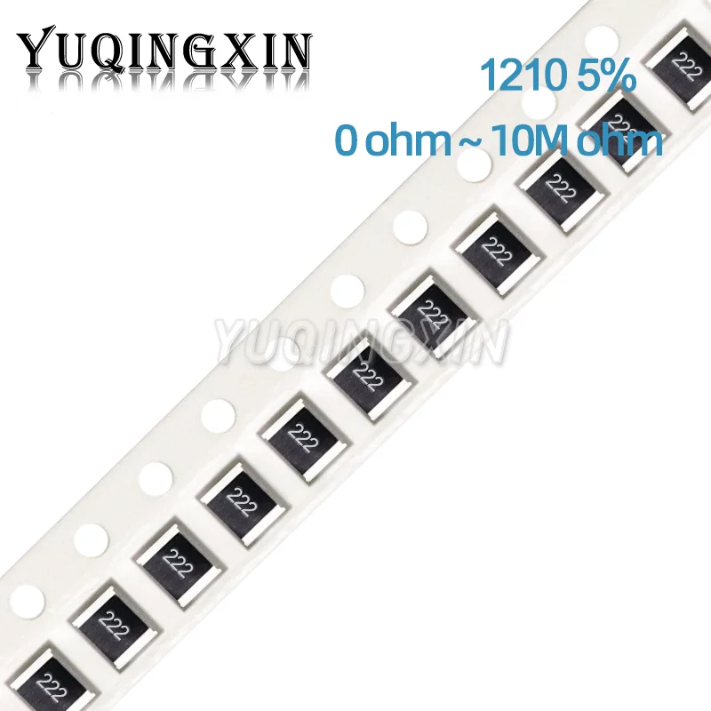 

100pcs 1210 5% 1/2W SMD Chip Resistor 0R - 10M 1 10 22 47 100 220 330 470 ohm 10R 47R 100R 220R 470R 1K 2.2K 4.7K 10K 100K 1M