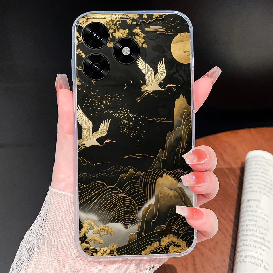 Lovely Animal Cartoon Soft Clear Silicone Phone Case - Lightweight and Durable Cover