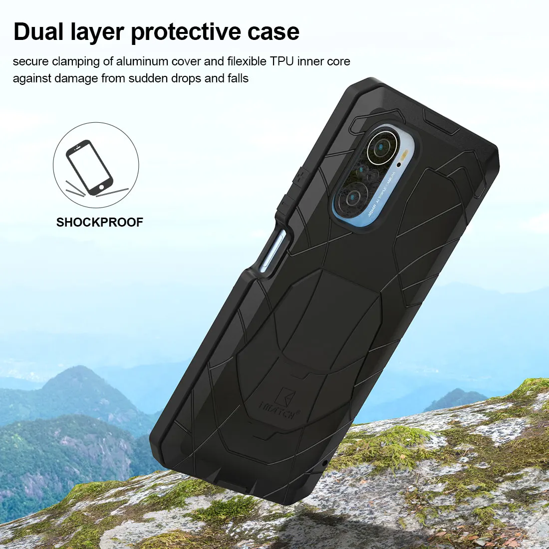 For Xiaomi Redmi K40 Phone Case Hard Aluminum Metal Heavy Duty Protection For Redmi K40 Fashion Cover Funda Phone Accessories