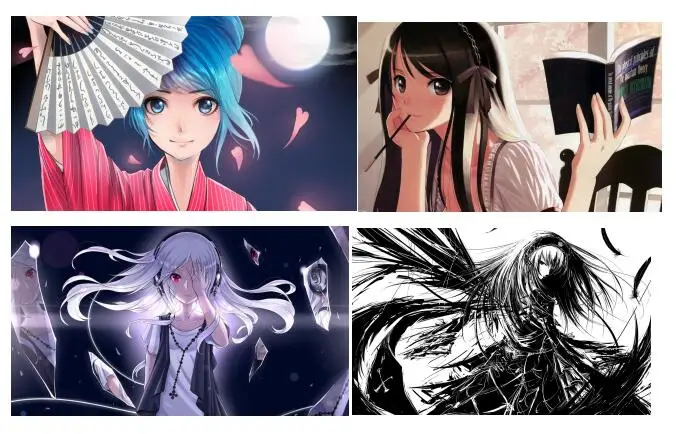 

42style Choose Anime Girl Art Film Print Silk Poster for Your Home Wall Decor 24x36inch