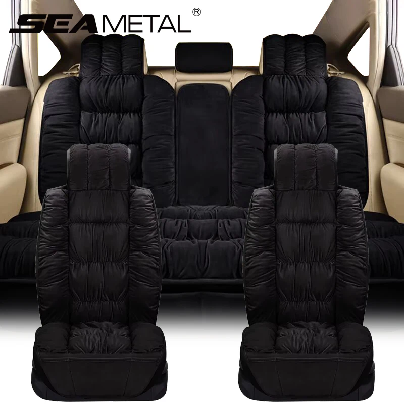 Ultra Soft Plush Car Seat Covers for Winter Universal Fit
