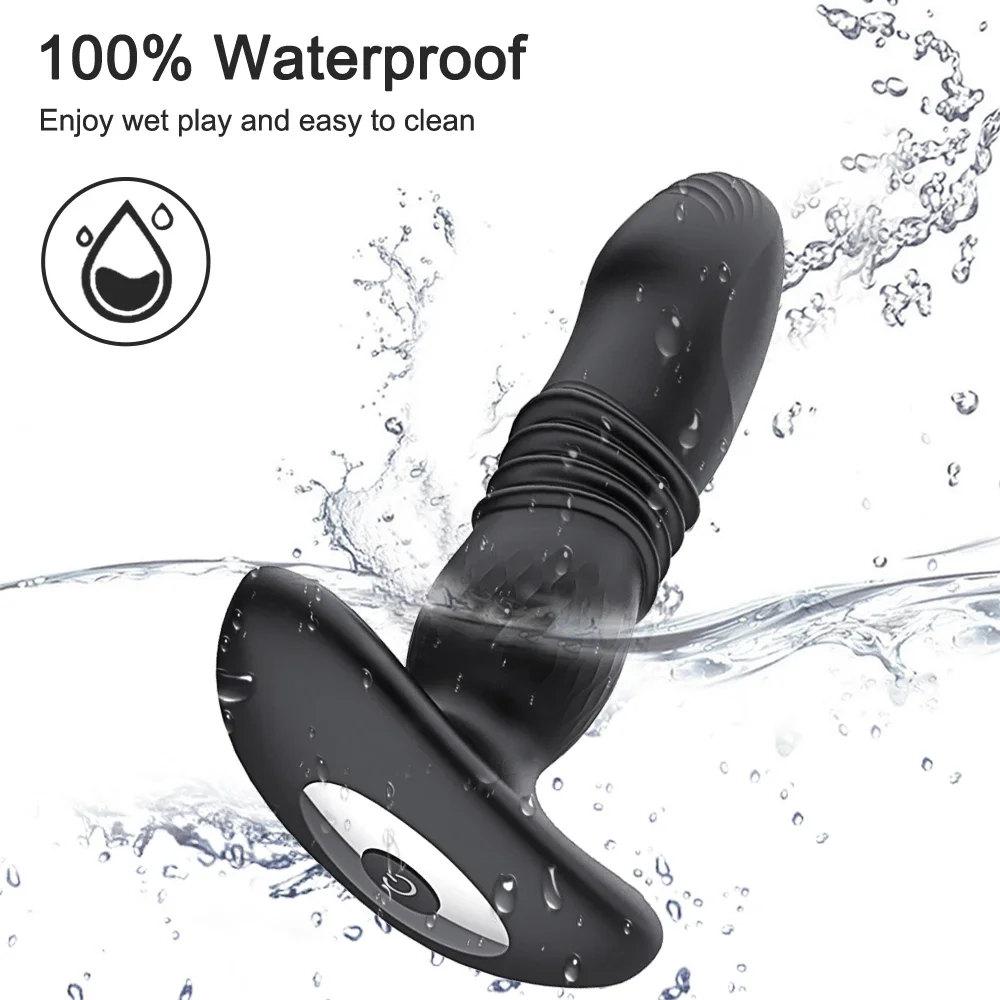 Vibratore anale a spinta per uomo, vibratore con app Bluetooth, telecomando, massaggiatore prostatico telescopico, stimolatore prostatico maschile_voghion.com