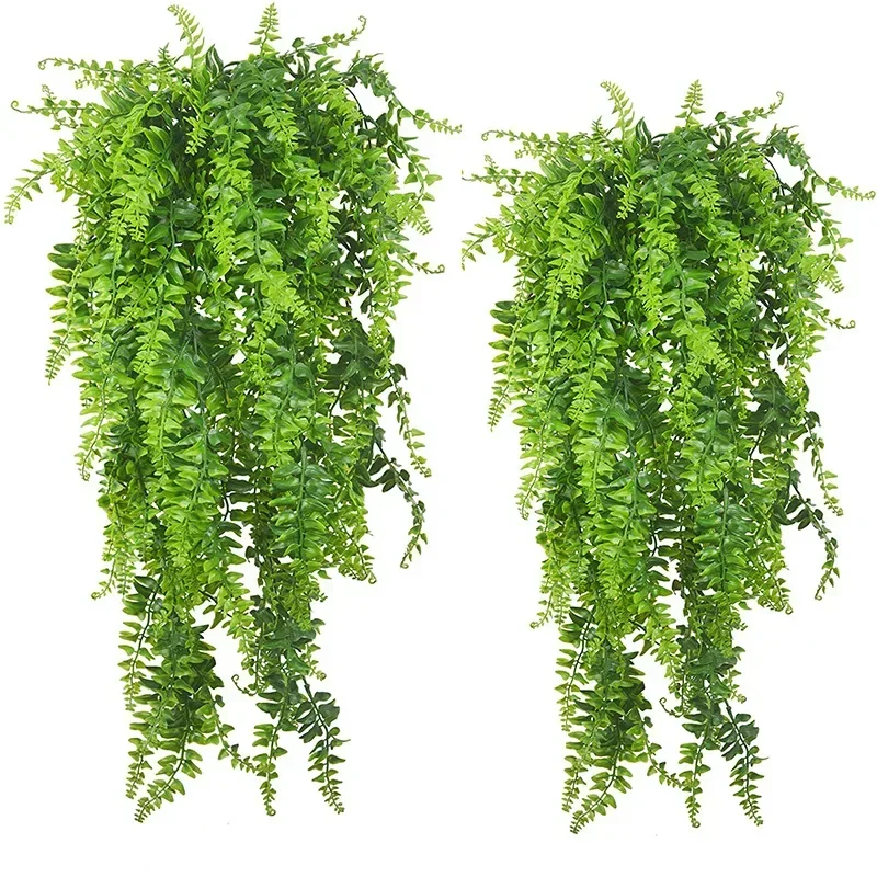

1pcs Artificial Flowers Plants Persian Grass Rattan Vine Hanging Green Plant Wall Home Decoration Accessories Home Decor